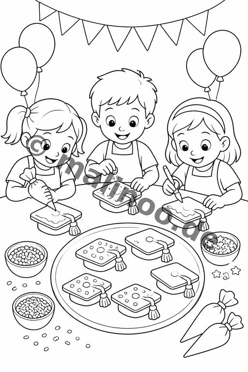 Kindergarten-Abschied Malbuch 50 Ausmalbilder PDF Download – Vorschaubild 4