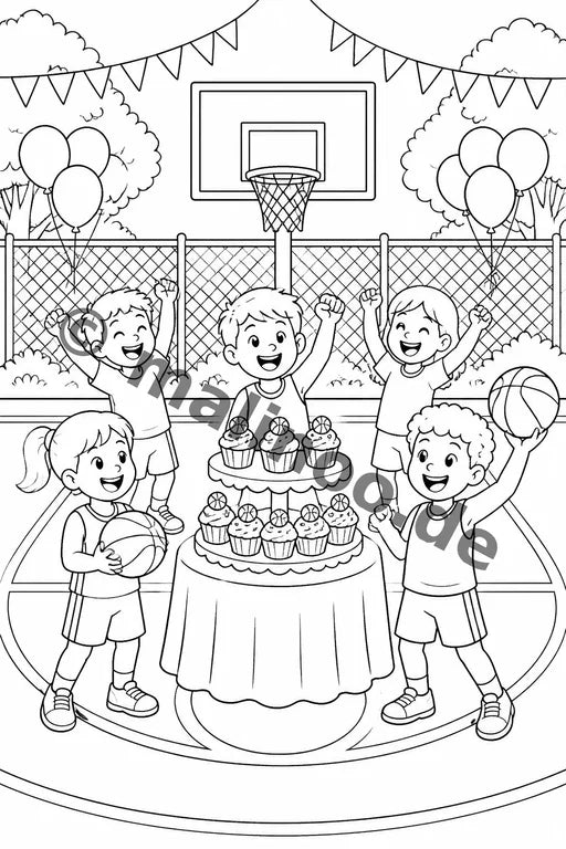 Kindergeburtstag Malbuch 20 Ausmalbilder PDF Download – Vorschaubild 5