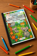 Koala's Malbuch 100 Ausmalbilder gedruckt+gebunden – Mockup-Ansicht