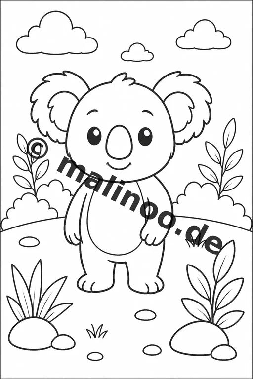 Koala's Malbuch 100 Ausmalbilder gedruckt und gebunden – Vorschaubild 1