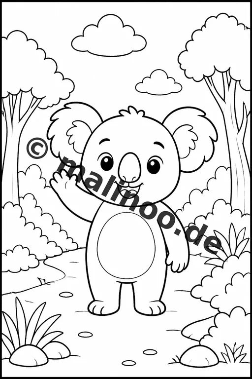 Koala's Malbuch 100 Ausmalbilder gedruckt und gebunden – Vorschaubild 2