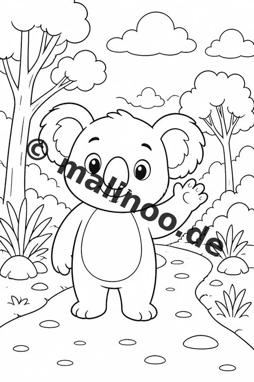 Koala's Malbuch 100 Ausmalbilder gedruckt und gebunden – Vorschaubild 2