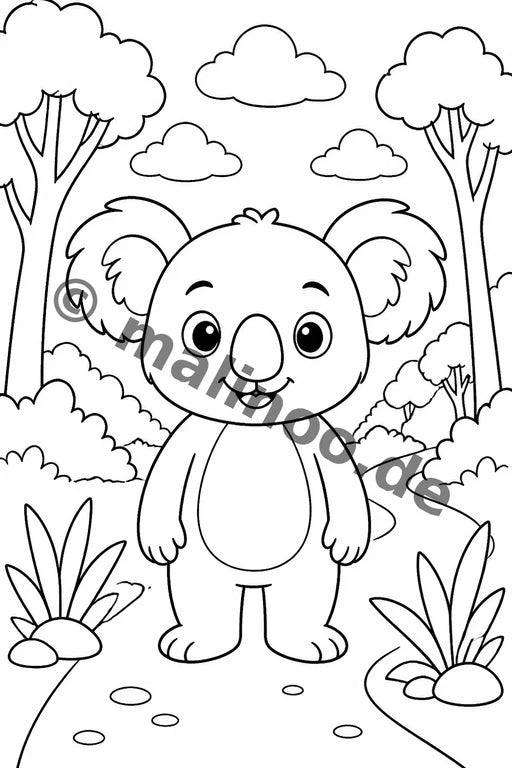 Koala's Malbuch 100 Ausmalbilder gedruckt+gebunden – Vorschaubild 3