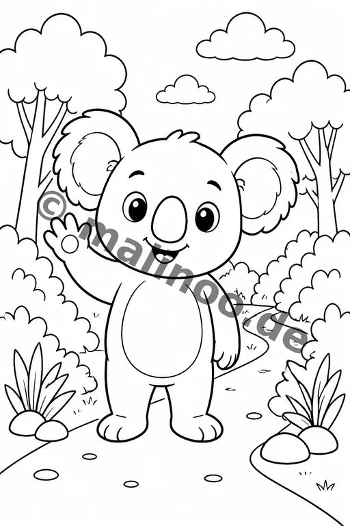 Koala's Malbuch 100 Ausmalbilder gedruckt+gebunden – Vorschaubild 3