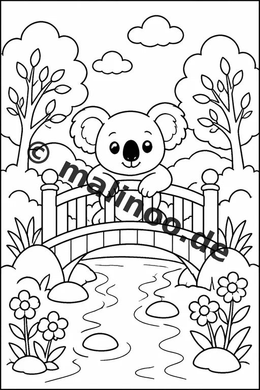 Koala's Malbuch 100 Ausmalbilder gedruckt und gebunden – Vorschaubild 8