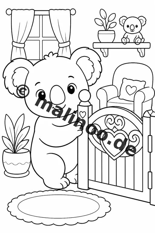Koala's Malbuch 100 Ausmalbilder gedruckt und gebunden – Vorschaubild 9