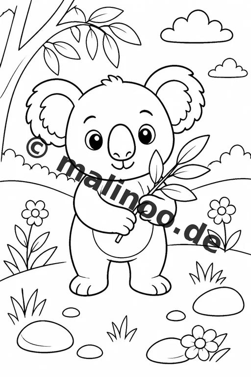 Koala's Malbuch 20 Ausmalbilder PDF Download digital – Vorschaubild 1