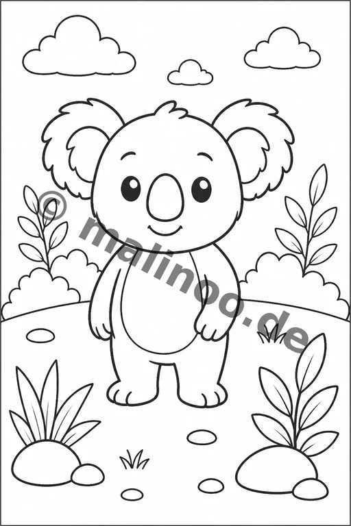 Koala's Malbuch 20 Ausmalbilder PDF Download – Vorschaubild 1