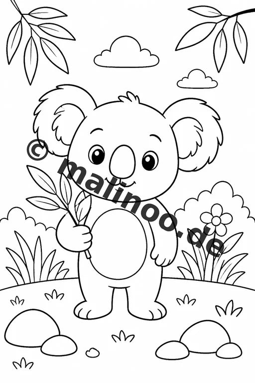 Koala's Malbuch 20 Ausmalbilder PDF Download digital – Vorschaubild 1
