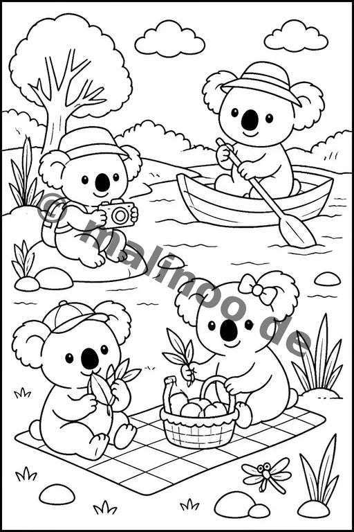 Koala's Malbuch 20 Ausmalbilder PDF Download – Vorschaubild 2