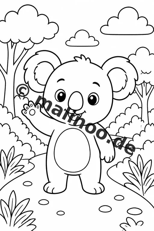 Koala's Malbuch 20 Ausmalbilder PDF Download digital – Vorschaubild 2