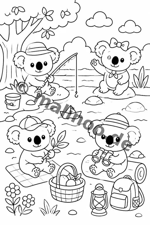 Koala's Malbuch 20 Ausmalbilder PDF Download – Vorschaubild 2