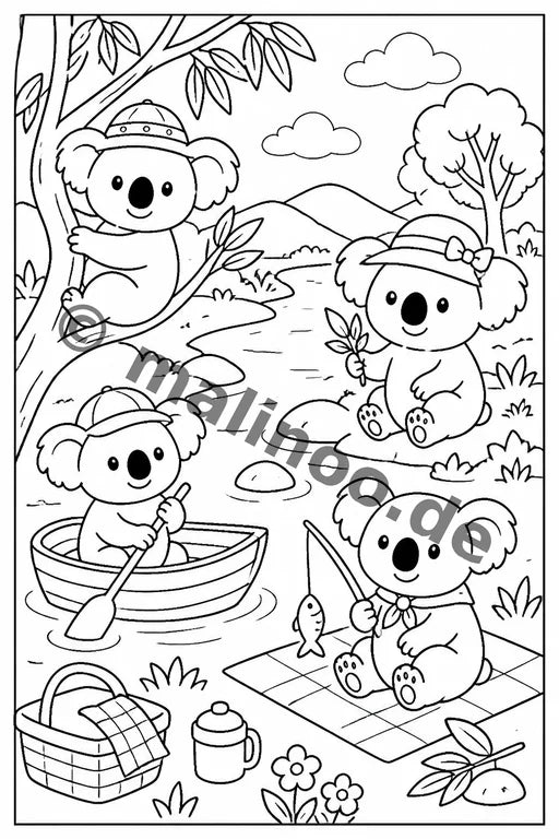 Koala's Malbuch 20 Ausmalbilder PDF Download – Vorschaubild 2