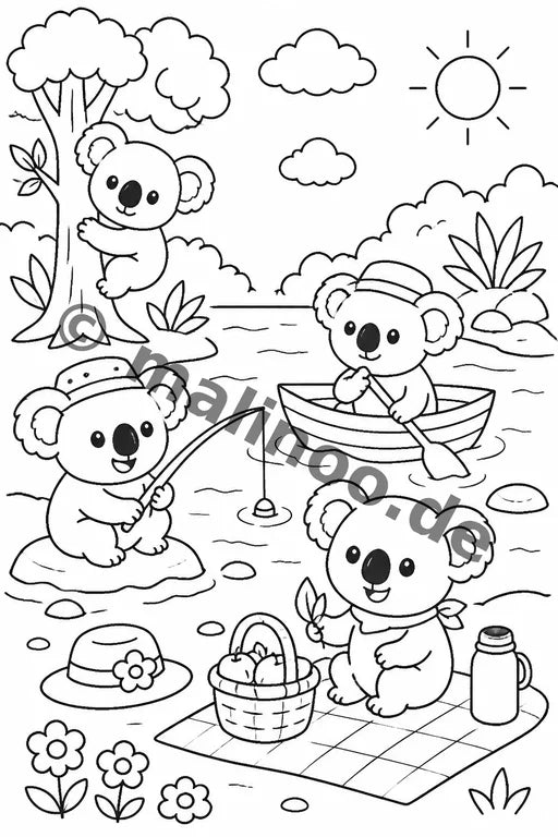 Koala's Malbuch 20 Ausmalbilder PDF Download – Vorschaubild 2