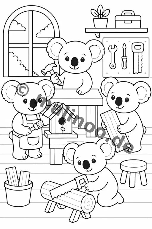 Koala's Malbuch 20 Ausmalbilder PDF Download – Vorschaubild 4