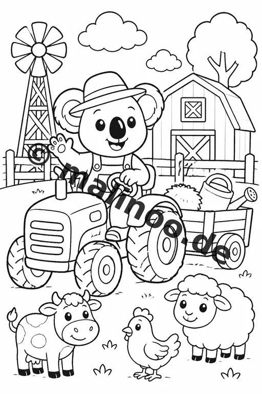 Koala's Malbuch 20 Ausmalbilder PDF Download digital – Vorschaubild 4