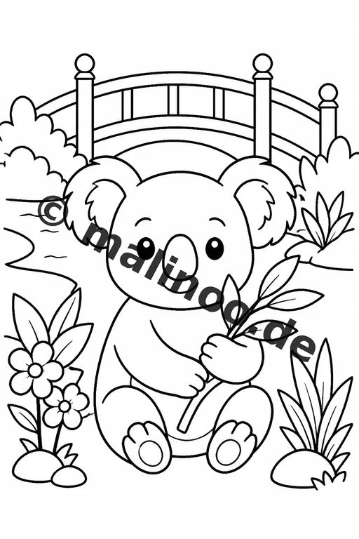 Koala's Malbuch 20 Ausmalbilder PDF Download digital – Vorschaubild 5