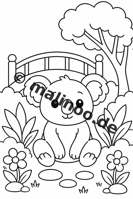 Koala's Malbuch 20 Ausmalbilder PDF Download digital – Vorschaubild 5