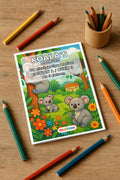 Koala's Malbuch 20 Ausmalbilder gedruckt+gebunden – Mockup-Ansicht