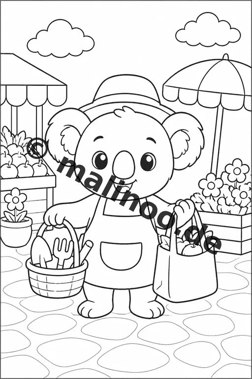 Koala's Malbuch 20 Ausmalbilder gedruckt und gebunden – Vorschaubild 10