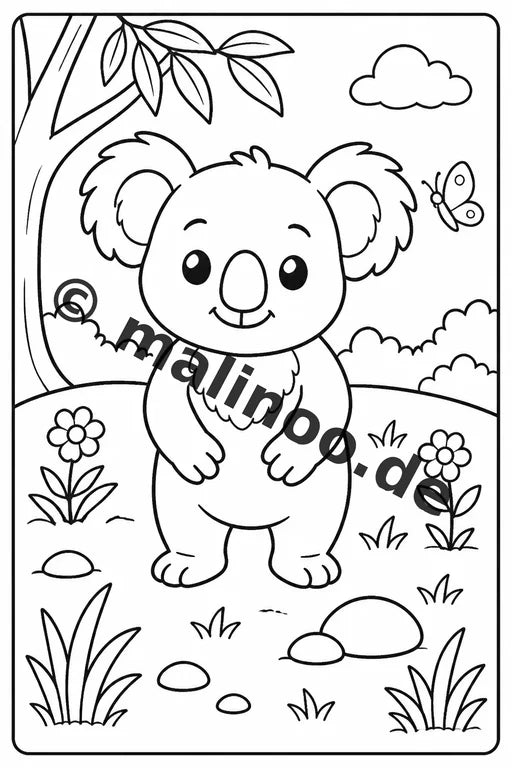 Koala's Malbuch 20 Ausmalbilder gedruckt und gebunden – Vorschaubild 1