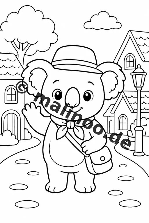Koala's Malbuch 20 Ausmalbilder gedruckt und gebunden – Vorschaubild 3