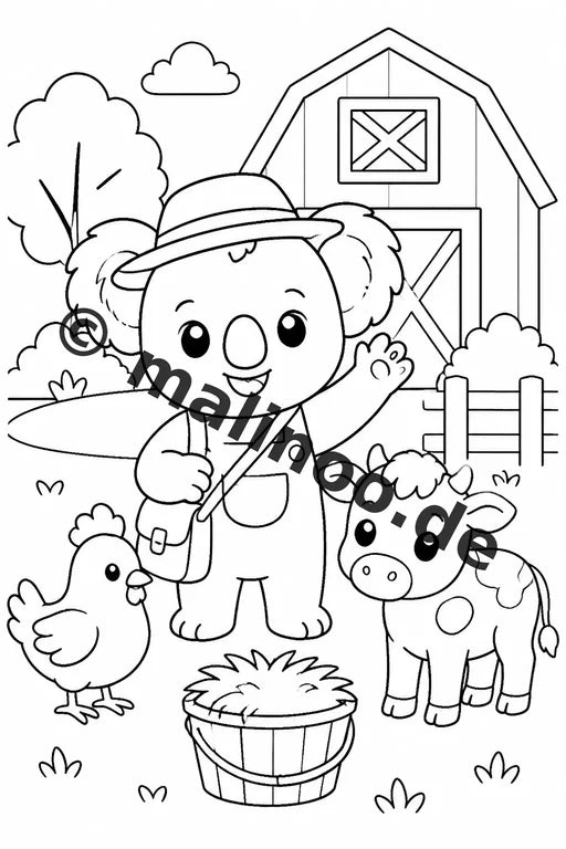 Koala's Malbuch 20 Ausmalbilder gedruckt und gebunden – Vorschaubild 4