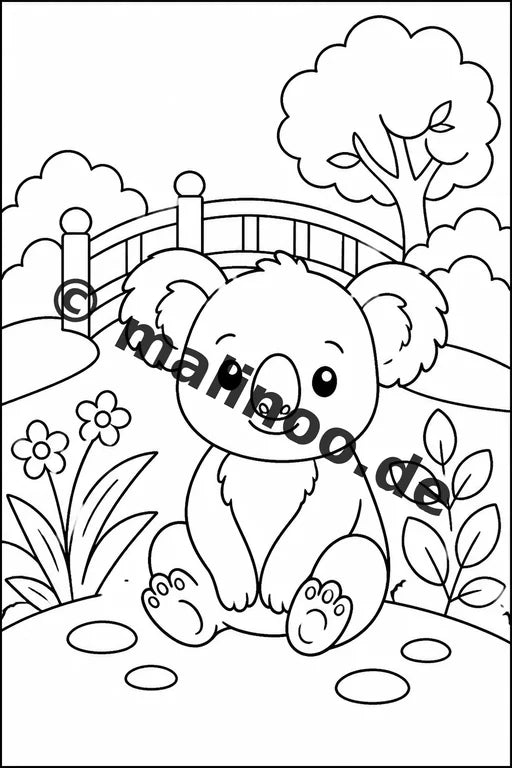 Koala's Malbuch 20 Ausmalbilder gedruckt und gebunden – Vorschaubild 5