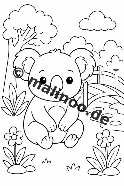 Koala's Malbuch 20 Ausmalbilder gedruckt und gebunden – Vorschaubild 5