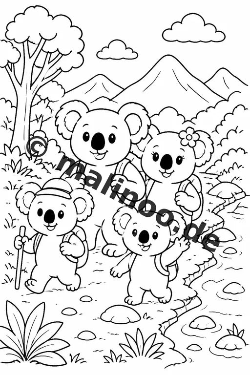 Koala's Malbuch 20 Ausmalbilder gedruckt und gebunden – Vorschaubild 6