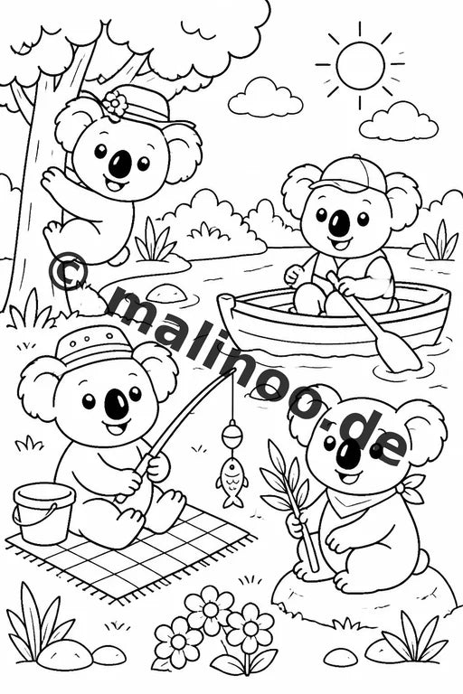 Koala's Malbuch 20 Ausmalbilder gedruckt und gebunden – Vorschaubild 7