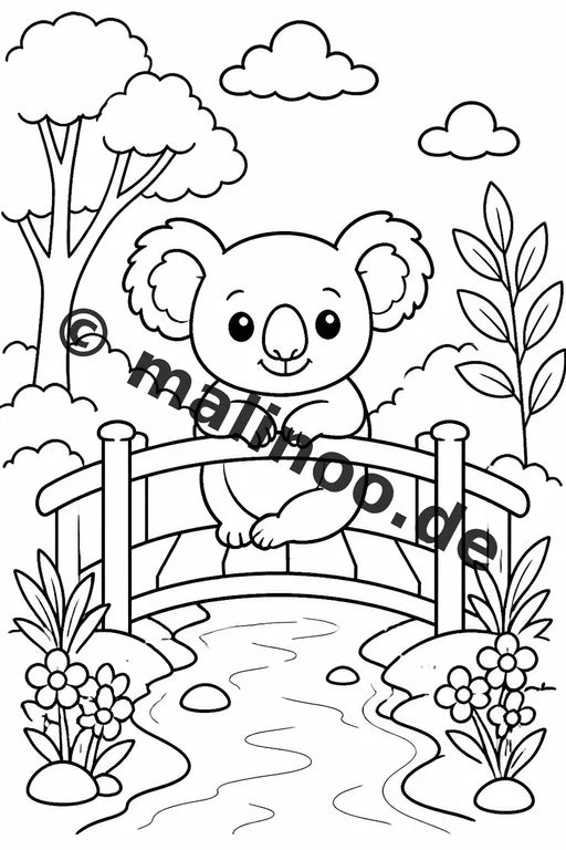 Koala's Malbuch 20 Ausmalbilder gedruckt und gebunden – Vorschaubild 8