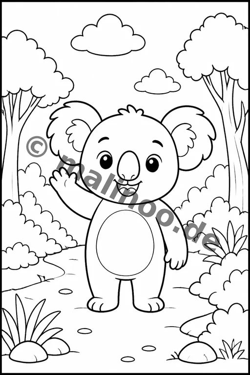 Koala's Malbuch 20 Ausmalbilder gedruckt+lose – Vorschaubild 3