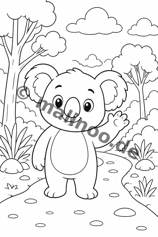 Koala's Malbuch 20 Ausmalbilder gedruckt+lose – Vorschaubild 3