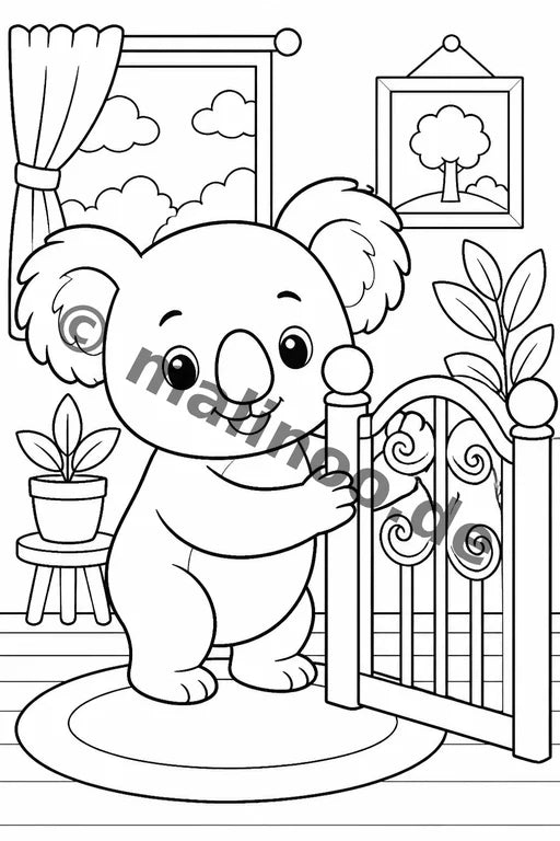 Koala's Malbuch 20 Ausmalbilder gedruckt+lose – Vorschaubild 6