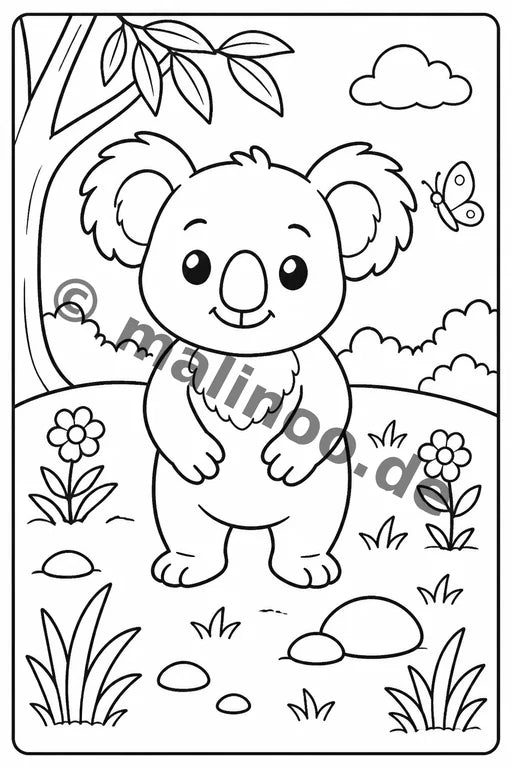 Koala's Malbuch 50 Ausmalbilder PDF Download – Vorschaubild 1
