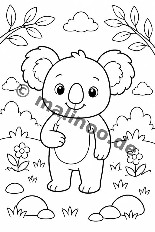 Koala's Malbuch 50 Ausmalbilder PDF Download – Vorschaubild 1