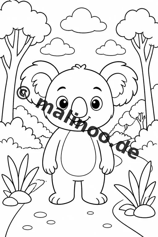 Koala's Malbuch 50 Ausmalbilder PDF Download digital – Vorschaubild 2