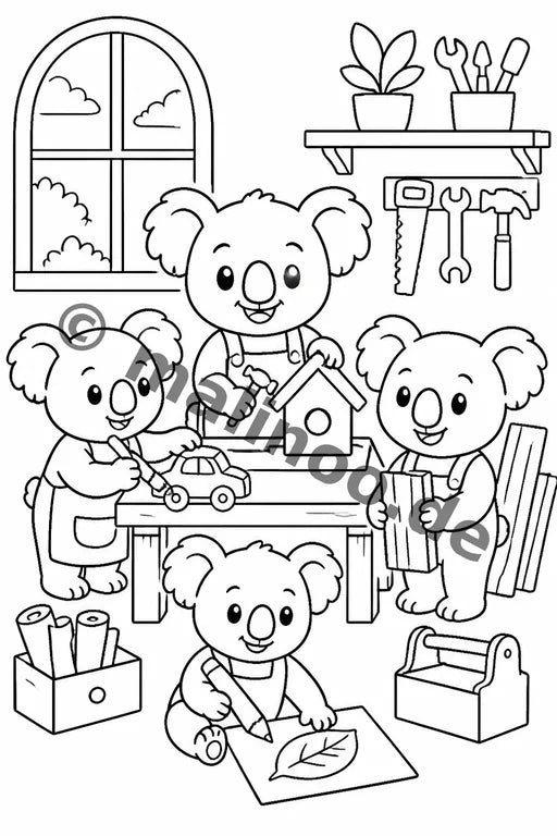 Koala's Malbuch 50 Ausmalbilder PDF Download – Vorschaubild 4
