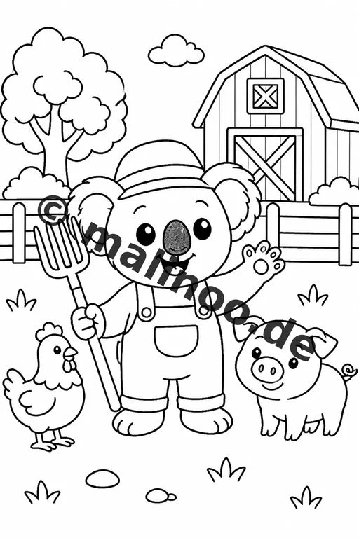 Koala's Malbuch 50 Ausmalbilder PDF Download digital – Vorschaubild 4
