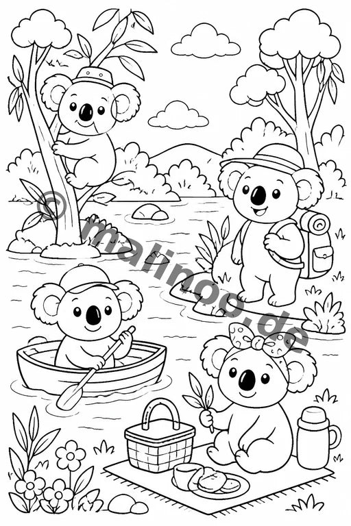 Koala's Malbuch 50 Ausmalbilder gedruckt+gebunden – Vorschaubild 2