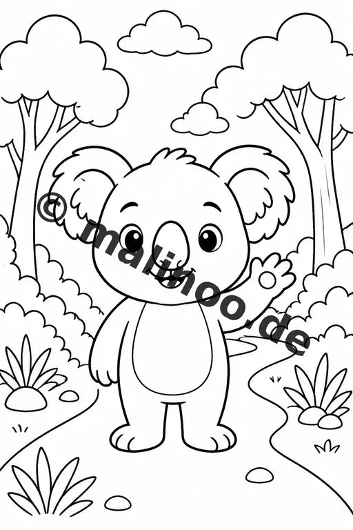 Koala's Malbuch 50 Ausmalbilder gedruckt und gebunden – Vorschaubild 2