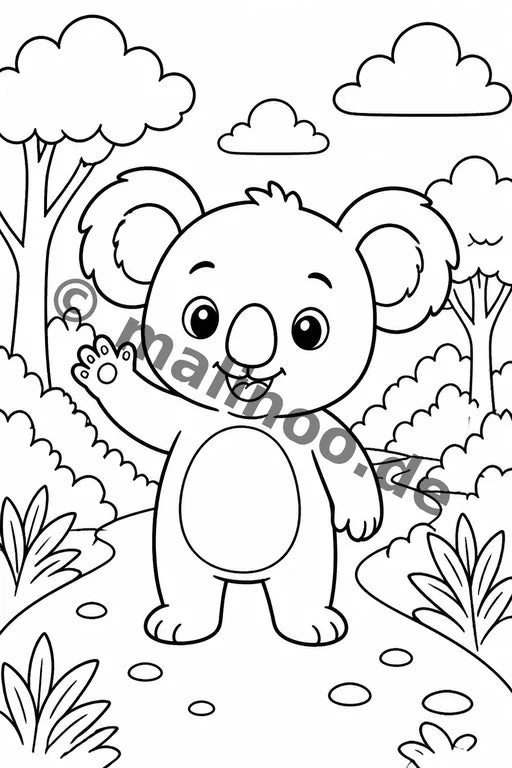 Koala's Malbuch 50 Ausmalbilder gedruckt+gebunden – Vorschaubild 3