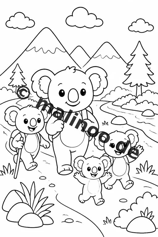 Koala's Malbuch 50 Ausmalbilder gedruckt und gebunden – Vorschaubild 6