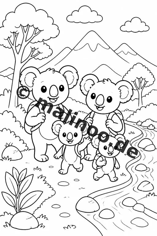 Koala's Malbuch 50 Ausmalbilder gedruckt und gebunden – Vorschaubild 6