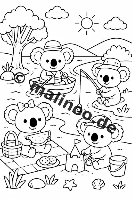 Koala's Malbuch 50 Ausmalbilder gedruckt und gebunden – Vorschaubild 7