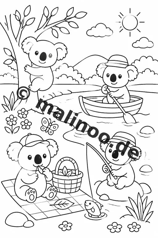 Koala's Malbuch 50 Ausmalbilder gedruckt und gebunden – Vorschaubild 7