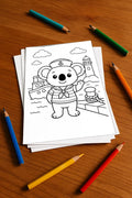 Koala's Malbuch 50 Ausmalbilder gedruckt+lose – Mockup-Ansicht