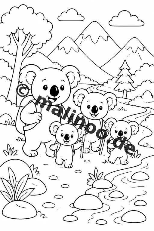 Koala's Malbuch 50 Ausmalbilder gedruckt, ungebunden – Vorschaubild 6