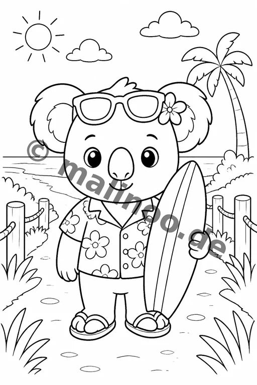 Koala's Malbuch 50 Ausmalbilder gedruckt+lose – Vorschaubild 8